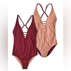 Patagonia - Reversible Extended Break One-Piece Swimsuit - Arrow Red - M